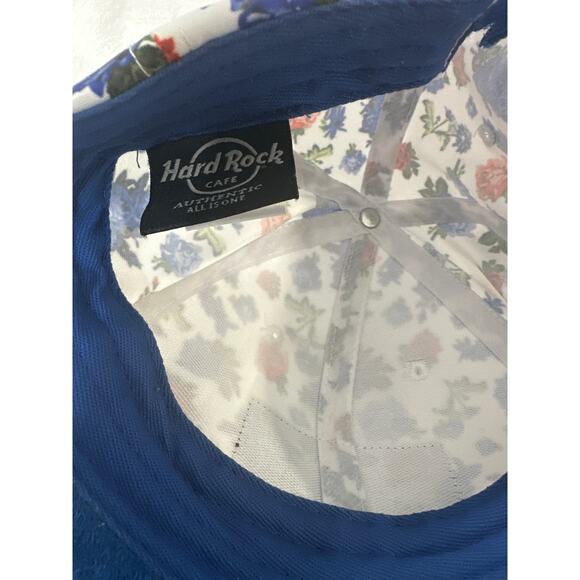 Hard Rock Cafe Floral Hat Cap Suede Feel Brim. - Picture 2 of 3